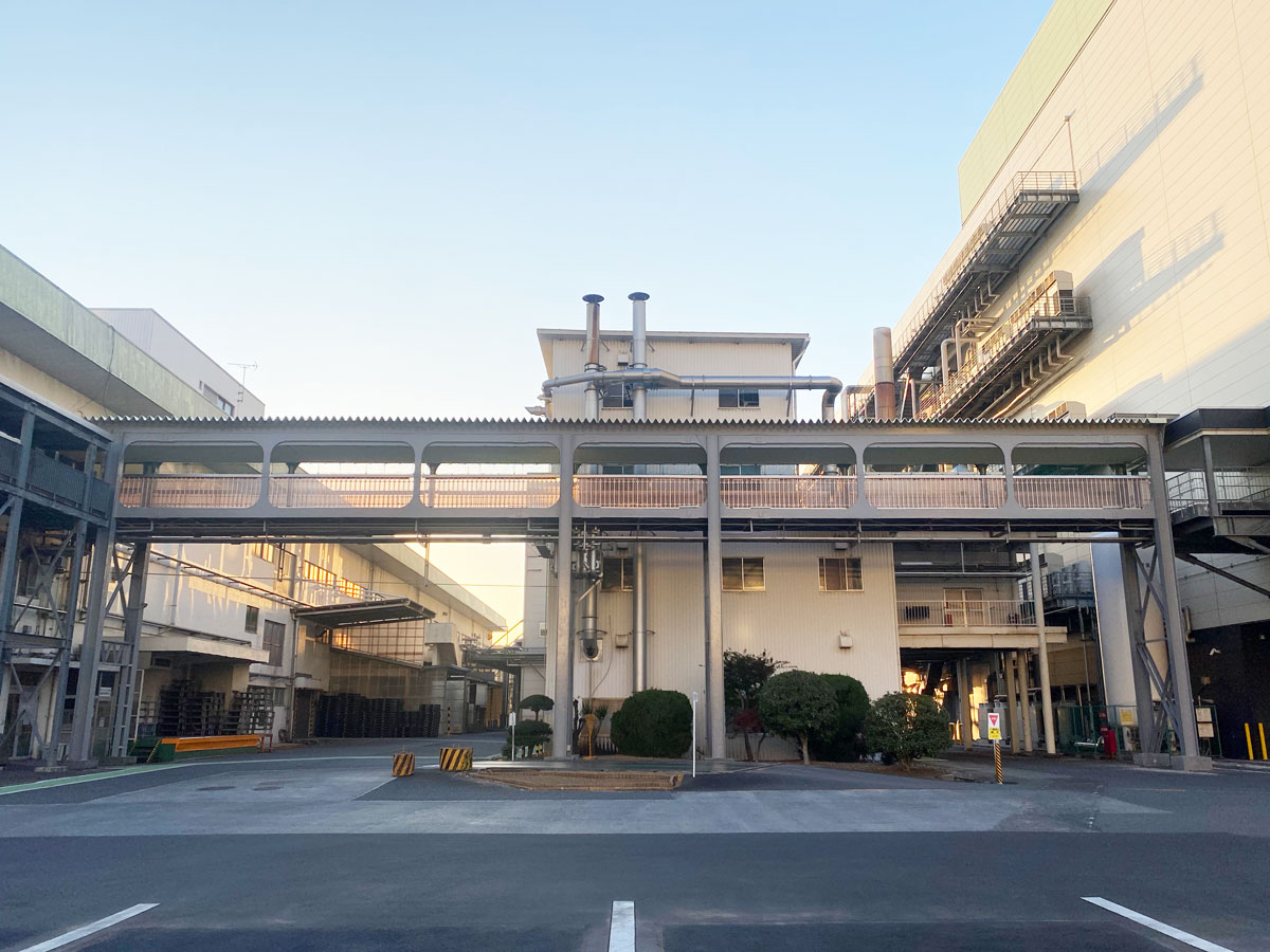 ロッテ浦和渡り廊下鉄部塗装工事外観